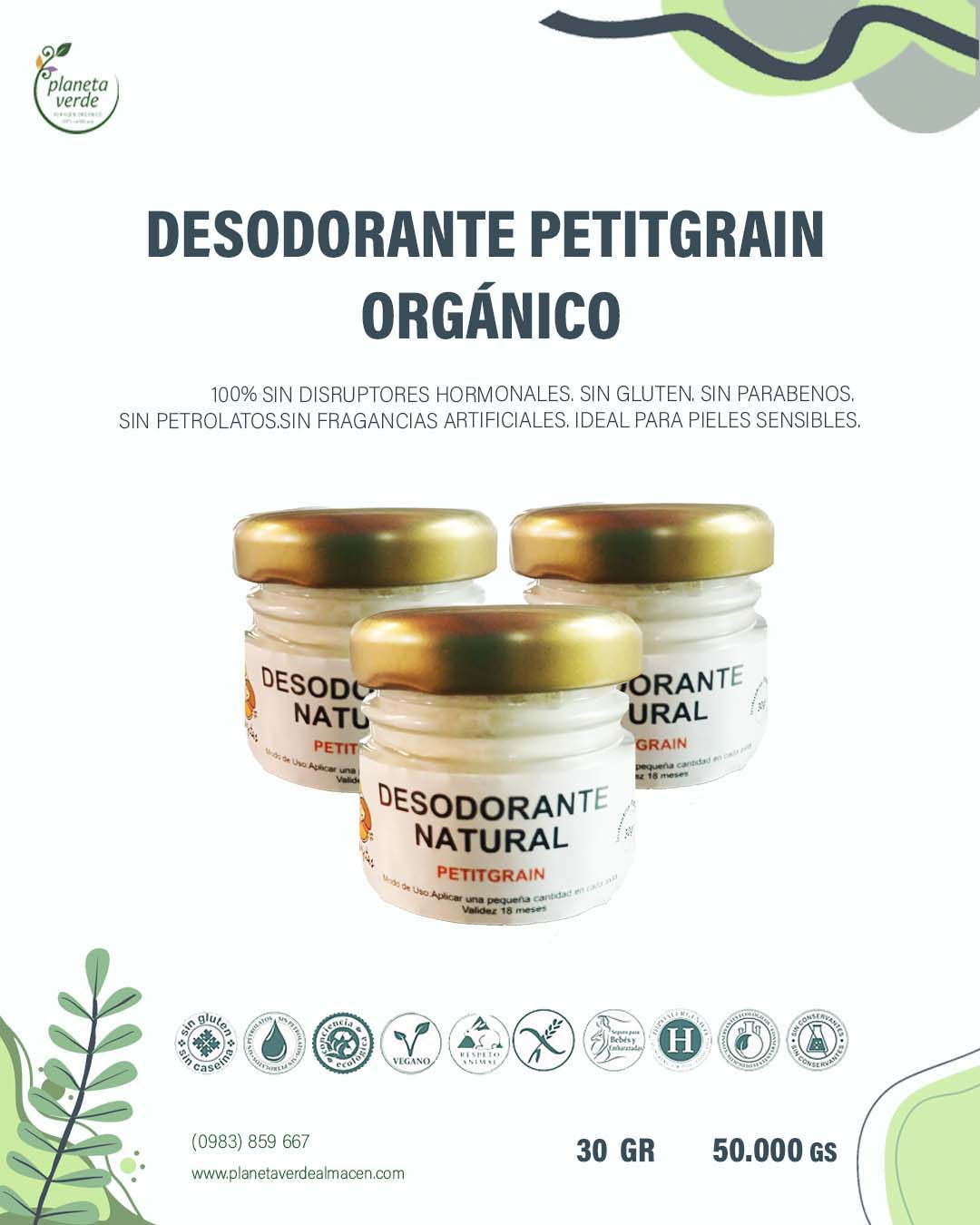 Desodorante Petitgrain Orgánico