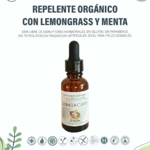 Repelente de Mosquitos con Lemongrass y Menta Orgánico
