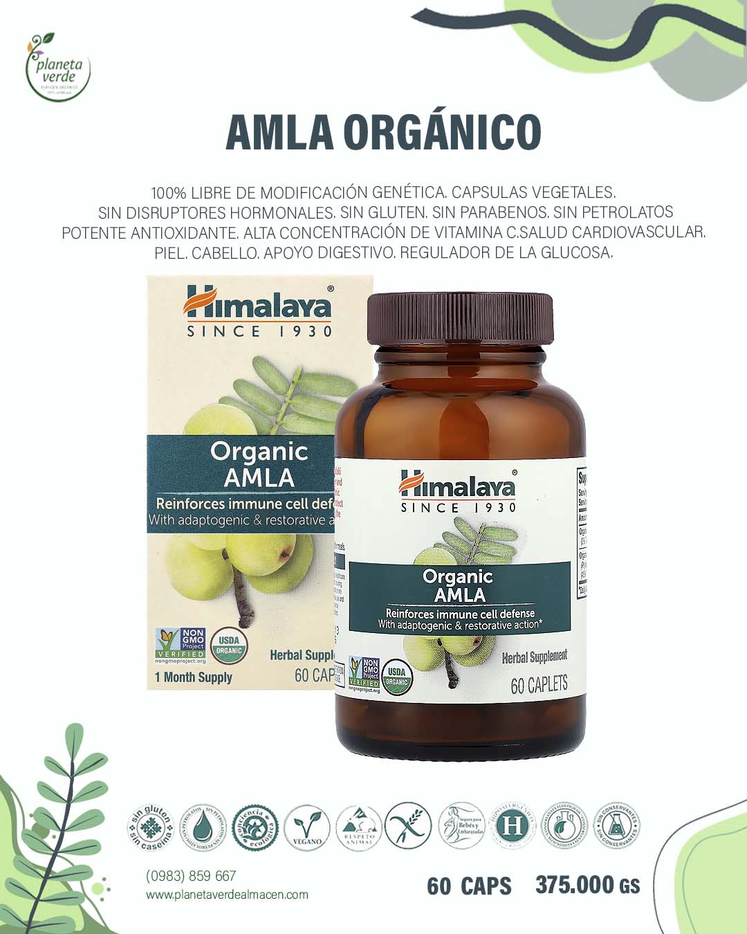 Amla Orgánico. x 60 Caps