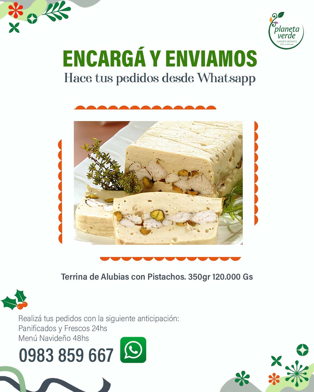 Terrina de Alubias con Pistachos