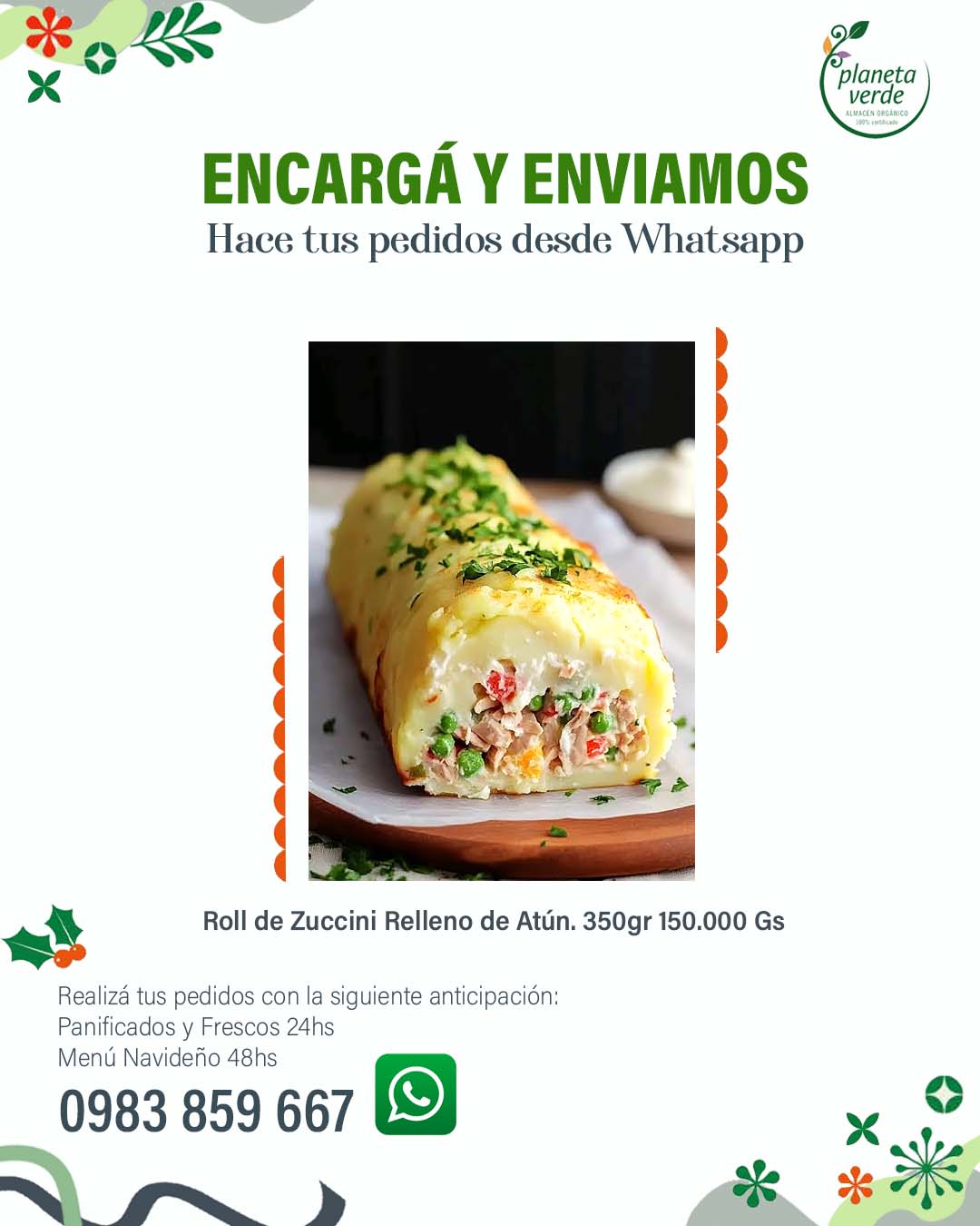 Roll de Zuccini relleno de Atún