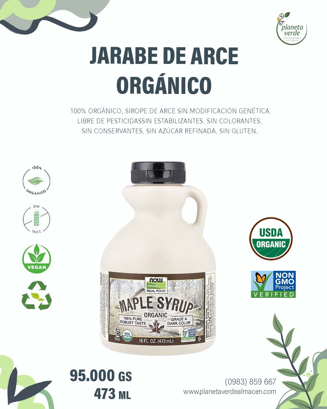 Sirope de Arce Orgánico