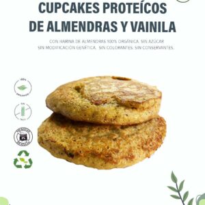 Cupcakes Proteicos de Almendras y Vainilla Orgánico