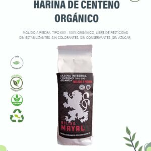 Harina de Centeno Orgánica. Molido a Piedra. Tipo 000
