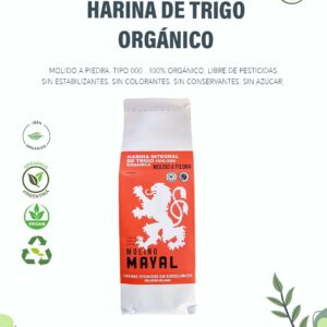 Harina Integral de Trigo Orgánico. (Buck Charrúa)Tipo 000. Molida a Piedra