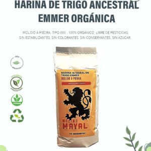 Harina de trigo Ancestral (Emmer) Orgánico. Tipo 000 Molido a Piedra