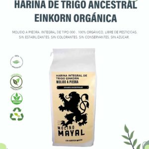 Harina de trigo Ancestral (Einkorn) Orgánico. Tipo 000 Molido a Piedra